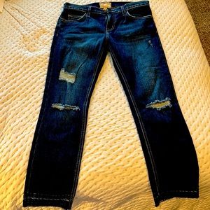 Current Elliott dark cropped jeans